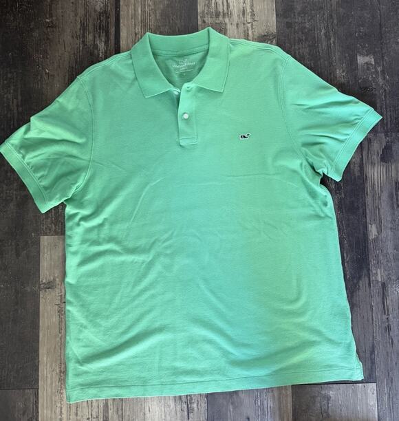 Vineyard Vines Other - Vineyard Vines Men’s Large Green Classic Fit Polo Shirt 100% Cotton Whale Logo